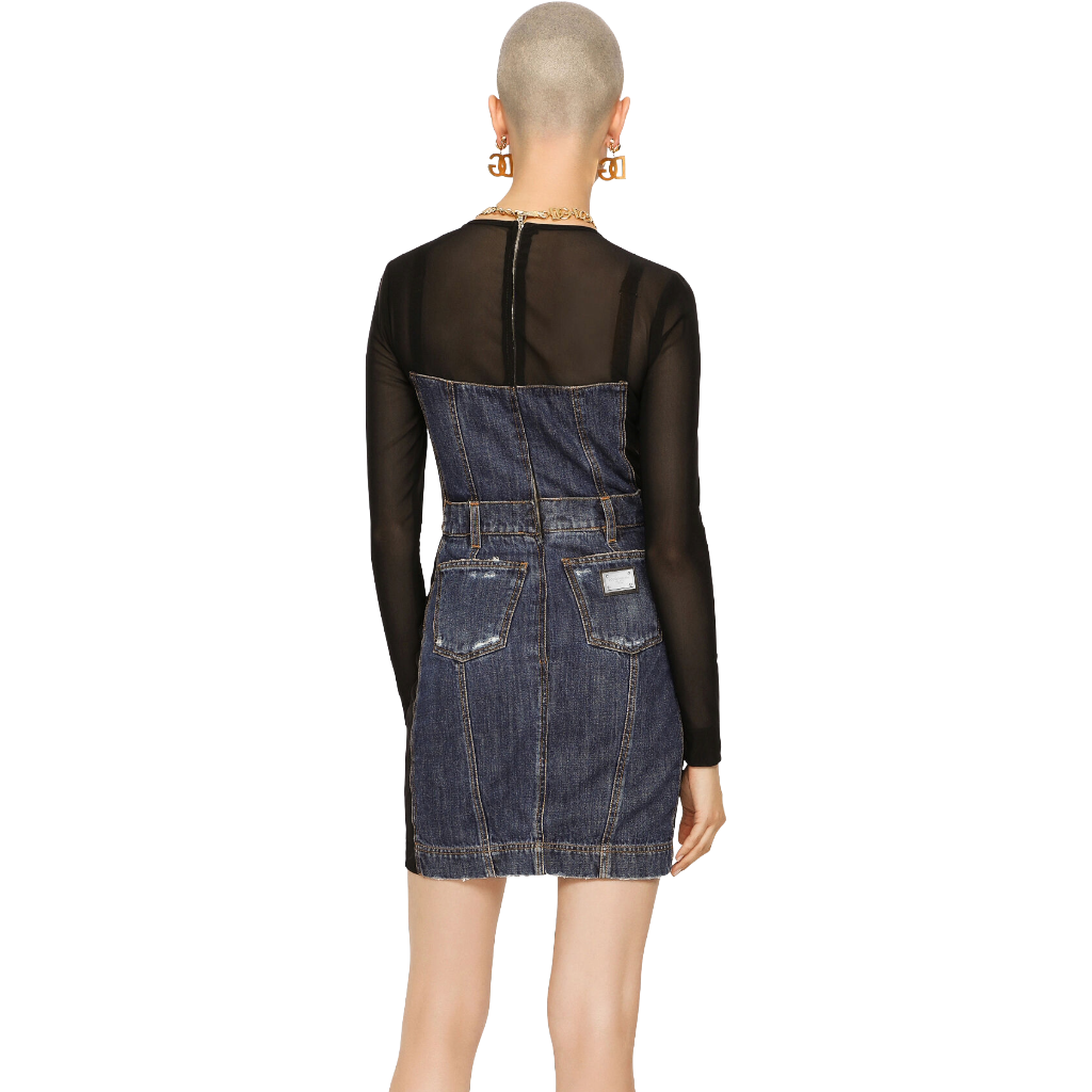 Dolce & Gabbana Dress Short Denim マルチカラー|デニム
