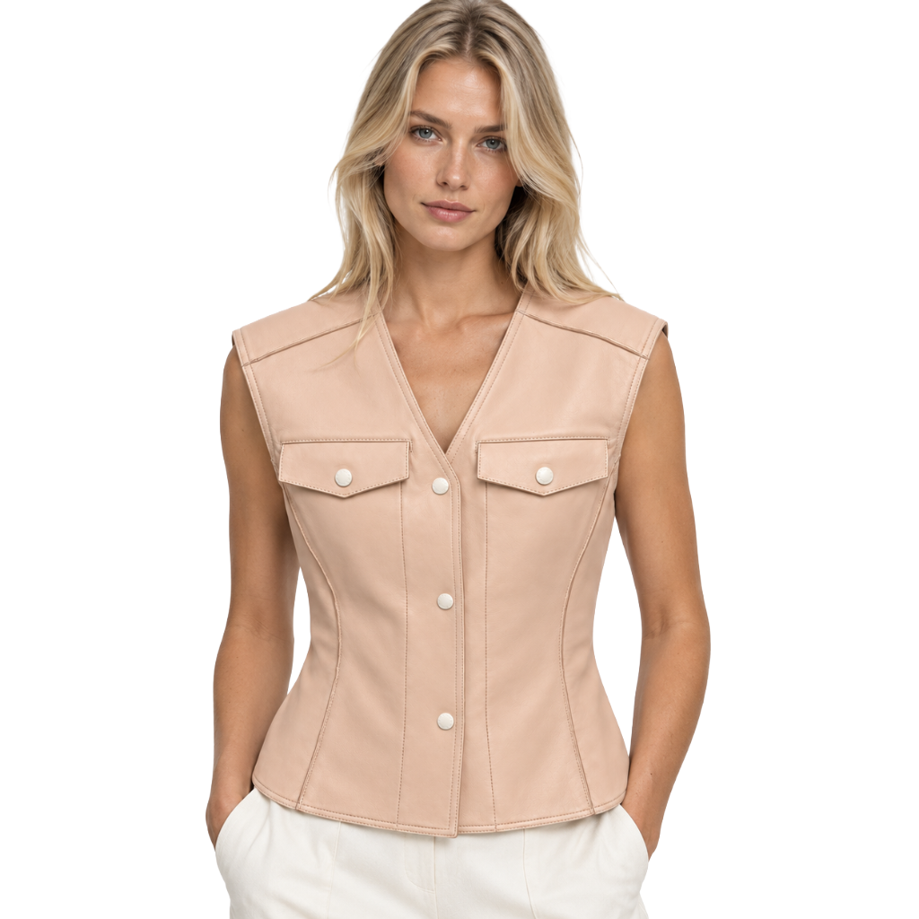 Dolce & Gabbana Vest Leather ベージュ|ジャケット