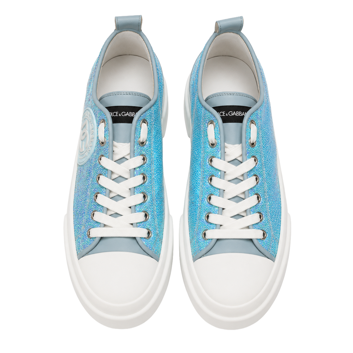 Dolce & Gabbana Sneaker Bassa Sequins Light ブルー|スニーカー