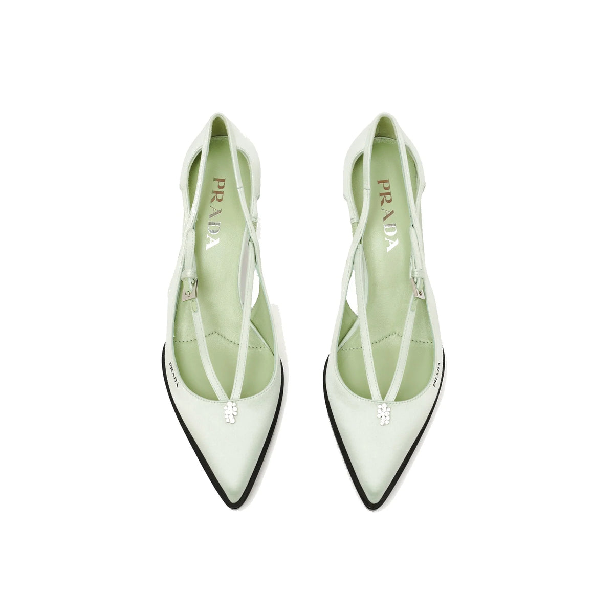 Prada Cut-Out Satin Pumps|ヒール