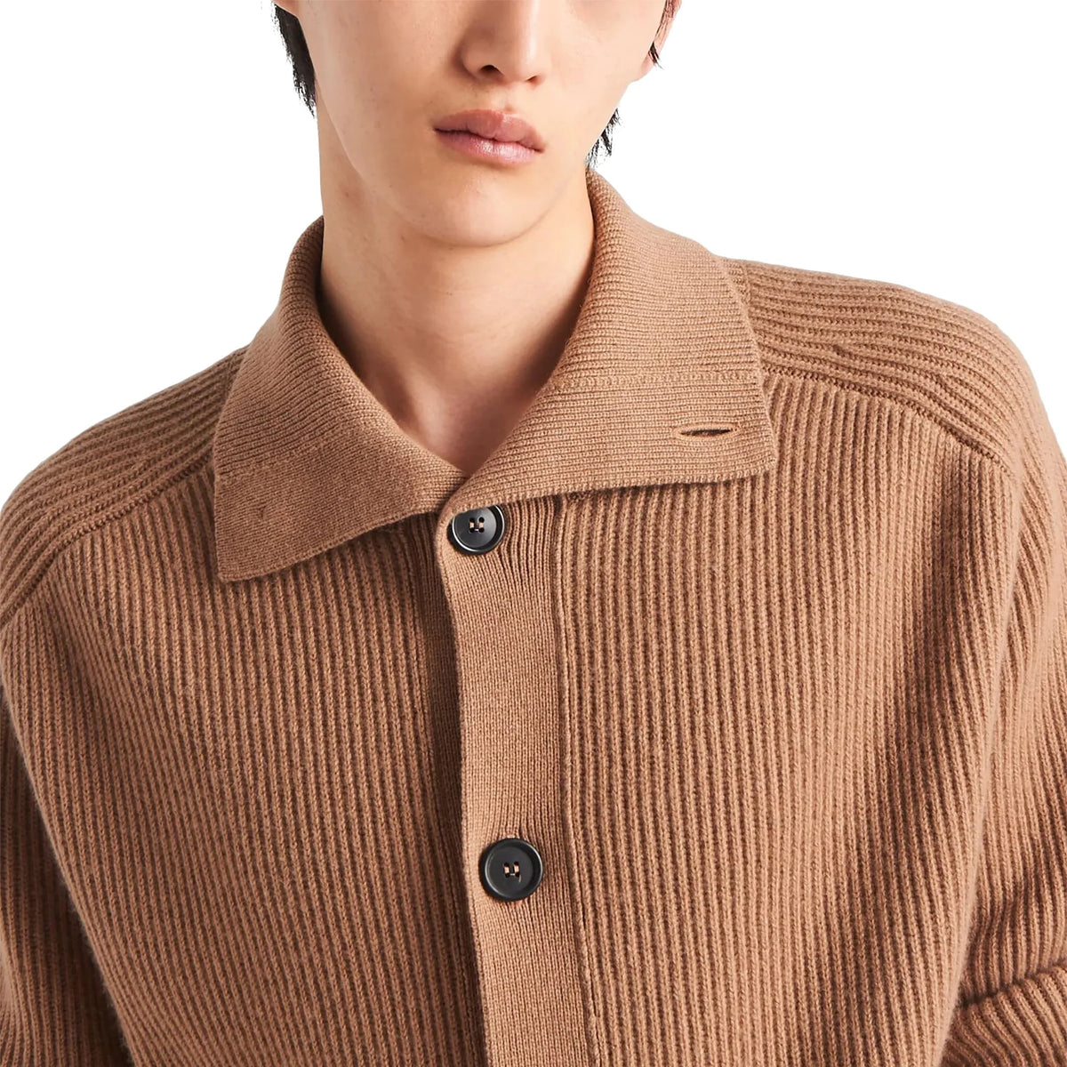 Prada Ribbed Knit Cashmere Cardigan|ニット