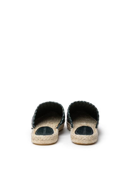 Bottega Veneta Dark グリーン Intreccio Lagoon Espadrilles｜ローファー
