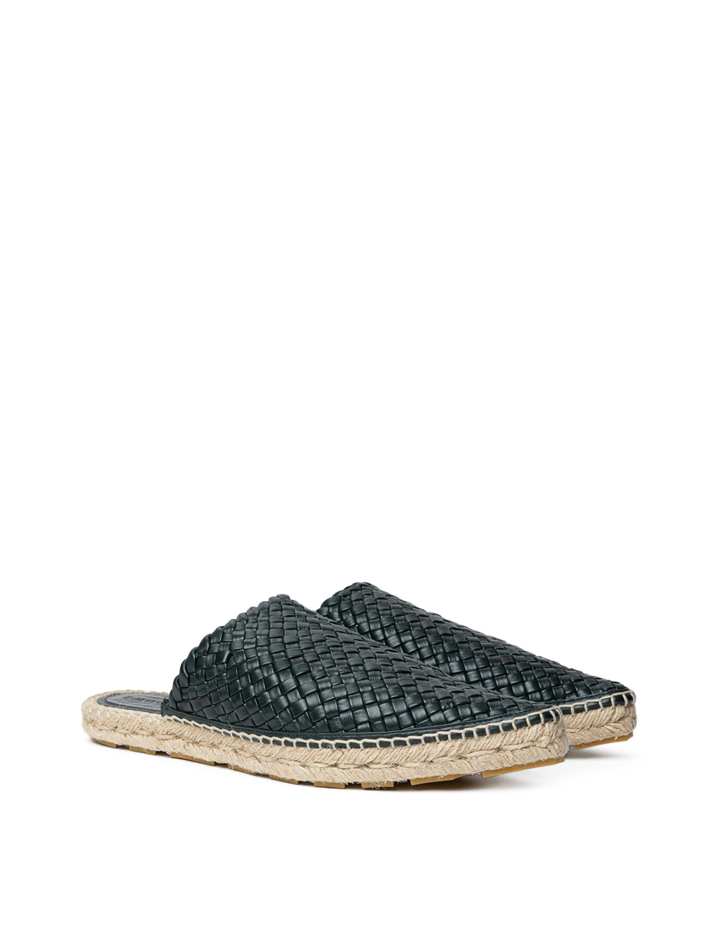 Bottega Veneta Dark グリーン Intreccio Lagoon Espadrilles｜ローファー