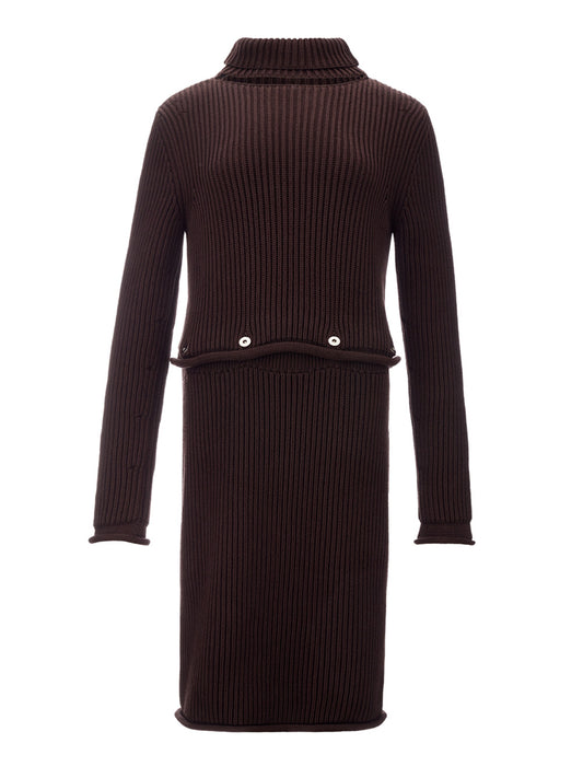 Bottega Veneta Chunky Cotton Ribbed Dress｜ワンピース