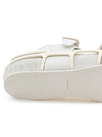 Burberry ホワイト Canvas Sneaker with Rubber Outer Frame｜スニーカー