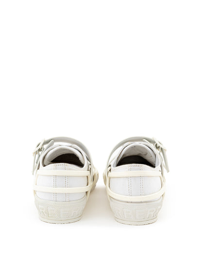 Burberry ホワイト Canvas Sneaker with Rubber Outer Frame｜スニーカー