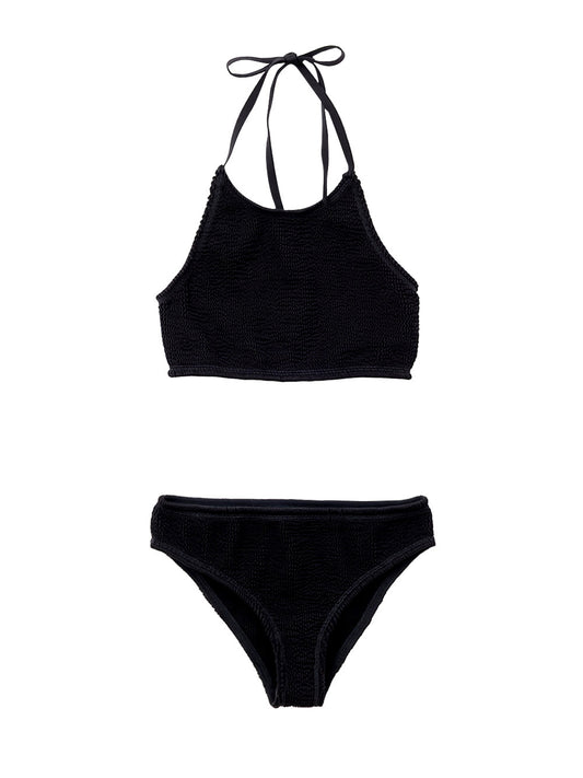 Bottega Veneta Two Piece Swimsuit in ブラック Mille Pieghe Bottega Veneta｜水着