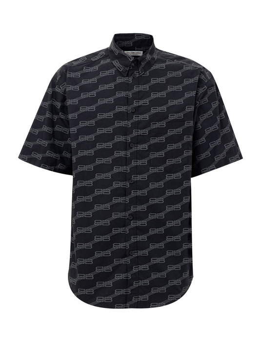 Balenciaga Allover Logo Short Sleeve Shirt｜シャツ