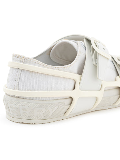 Burberry ホワイト Canvas Sneaker with Rubber Outer Frame｜スニーカー