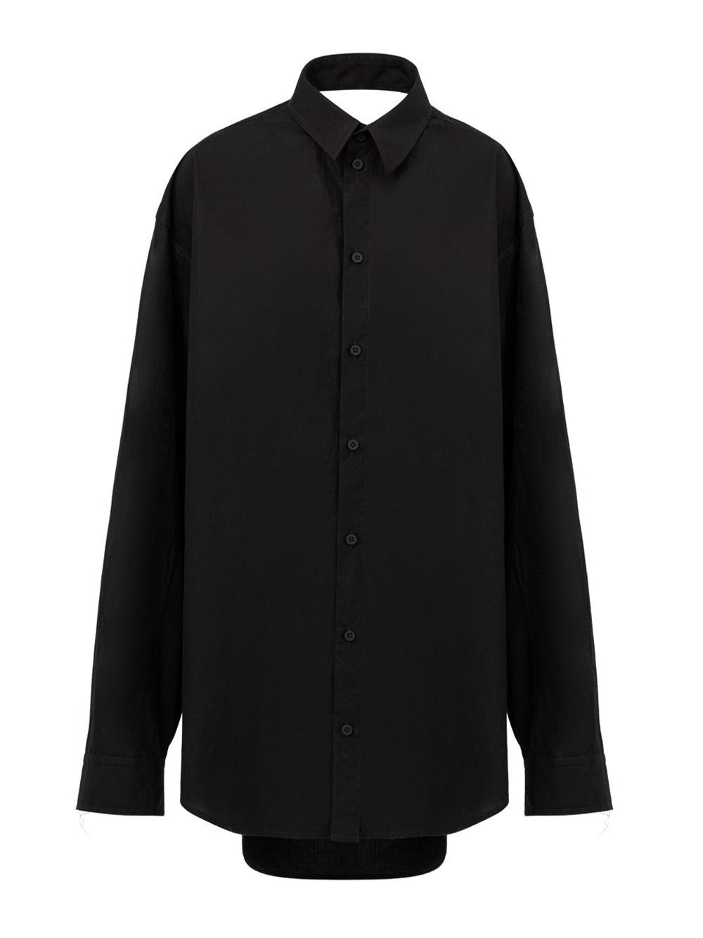 Balenciaga Shirt-Style Long Dress ブラック｜ワンピース