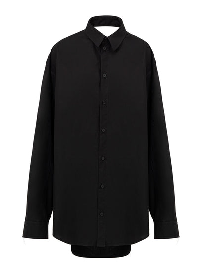 Balenciaga Shirt-Style Long Dress ブラック｜ワンピース