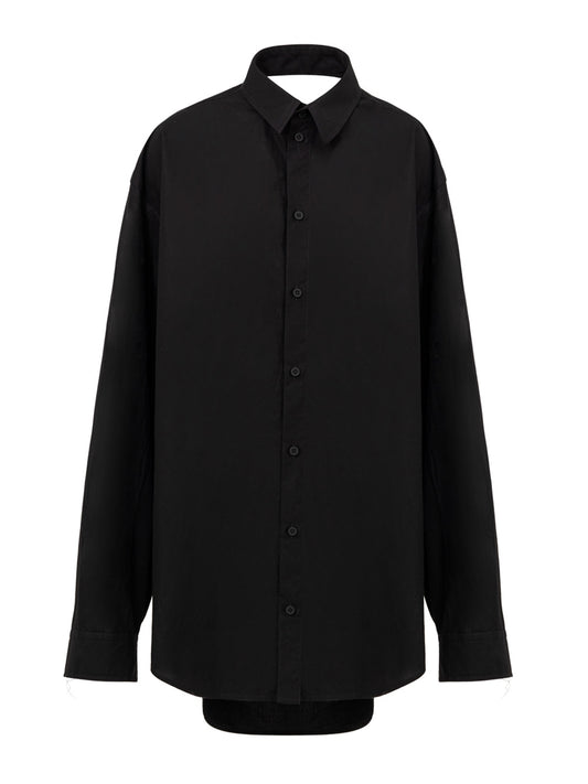 Balenciaga Shirt-Style Long Dress ブラック｜ワンピース