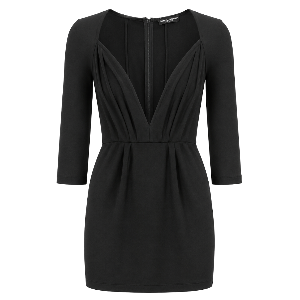 Dolce & Gabbana Dress Short V-Neck ブラック｜ワンピース