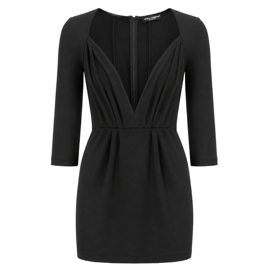 Dolce & Gabbana Dress Short V-Neck ブラック｜ワンピース