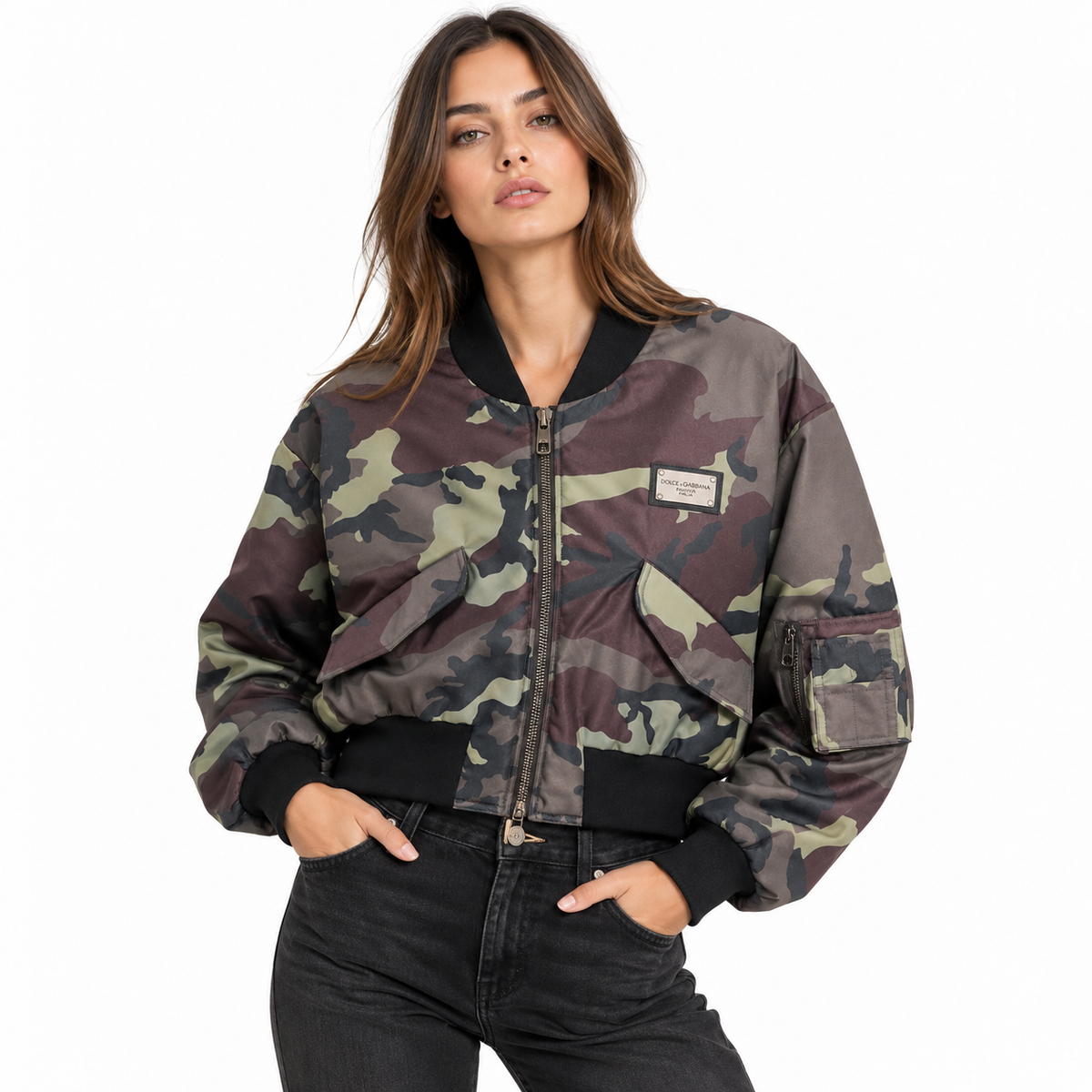 Dolce & Gabbana Bomber Cropped Camouflage｜ジャケット