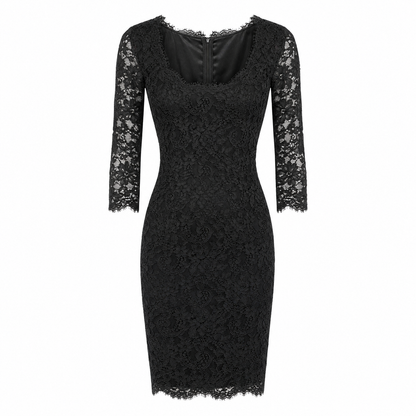 Dolce & Gabbana Dress Lace Sleeve Long ブラック｜ワンピース
