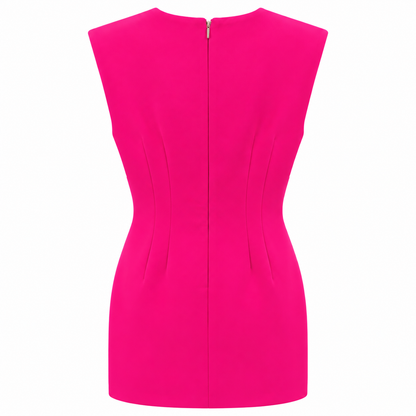Dolce & Gabbana Sheath Dress Sleeveless フューシャ｜ワンピース