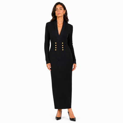 Balmain Dress Ribbed ブラック｜ワンピース