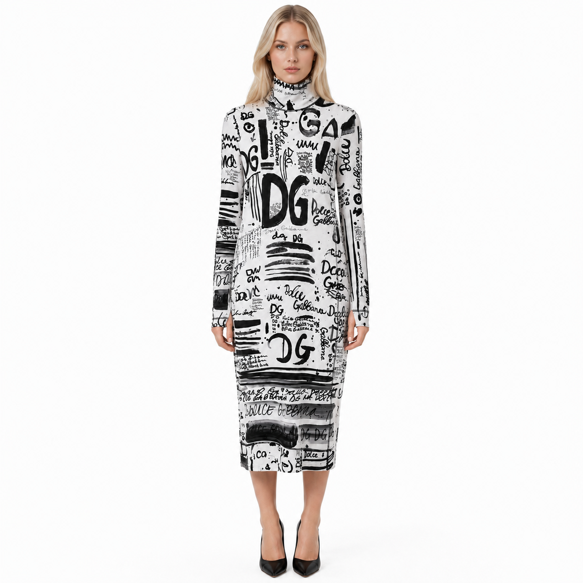 Dolce & Gabbana Dress Parlato Sleeve Long ホワイト｜ワンピース