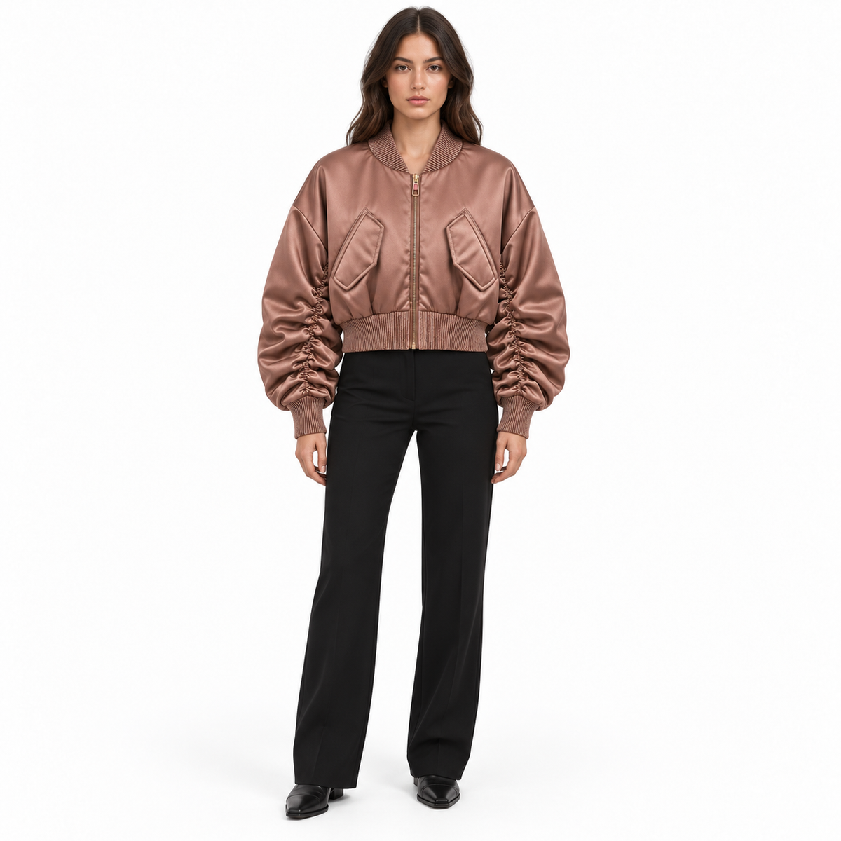 Dolce & Gabbana Bomber Plissetato ブラウン｜ジャケット