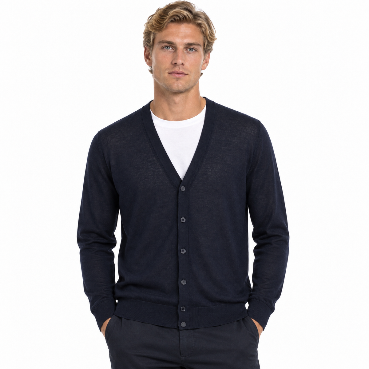 Dolce & Gabbana Cardigan Bottoni ブルー｜ニット