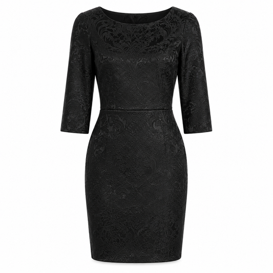 Dolce & Gabbana Dress Sleeve Short Embroidered ブラック｜ワンピース