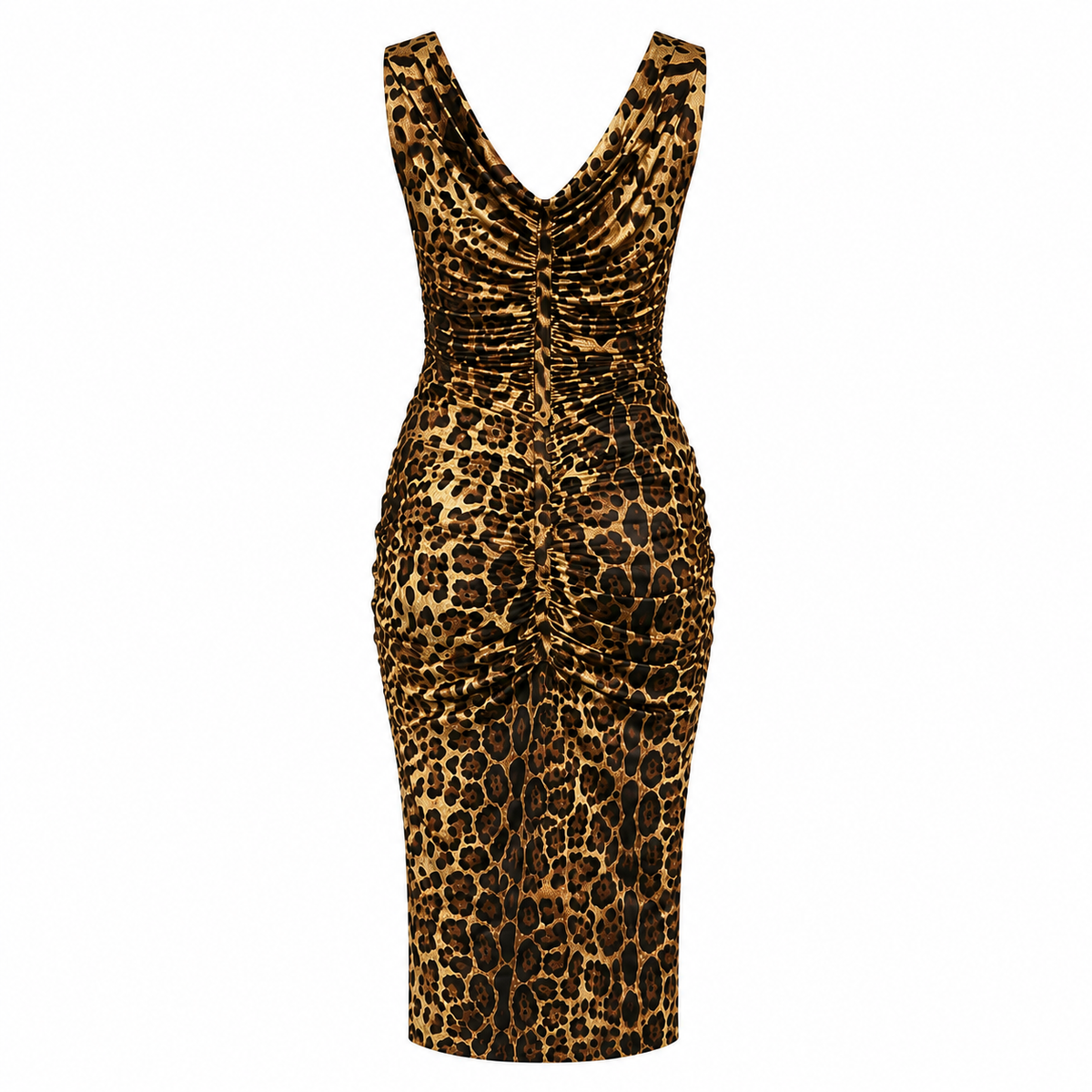 Dolce & Gabbana Dress Leopardato Arricciatura マルチカラー｜ワンピース