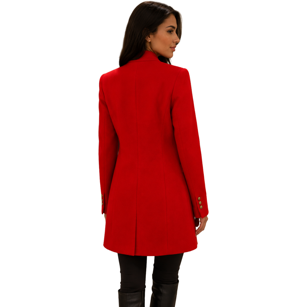 Balmain Coat Single-Breasted レッド｜コート