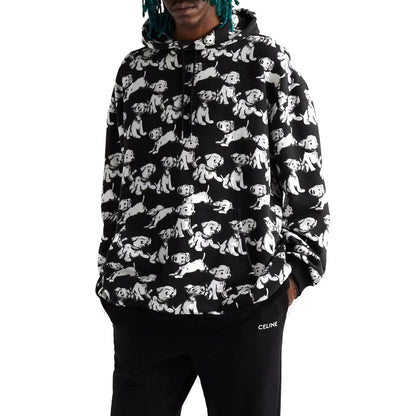 Celine Hooded Printed Dogs Sweatshirt｜ニット