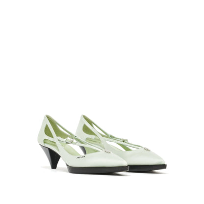 Prada Cut-Out Satin Pumps｜ヒール