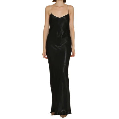 Saint Laurent Satin Long Dress｜ワンピース