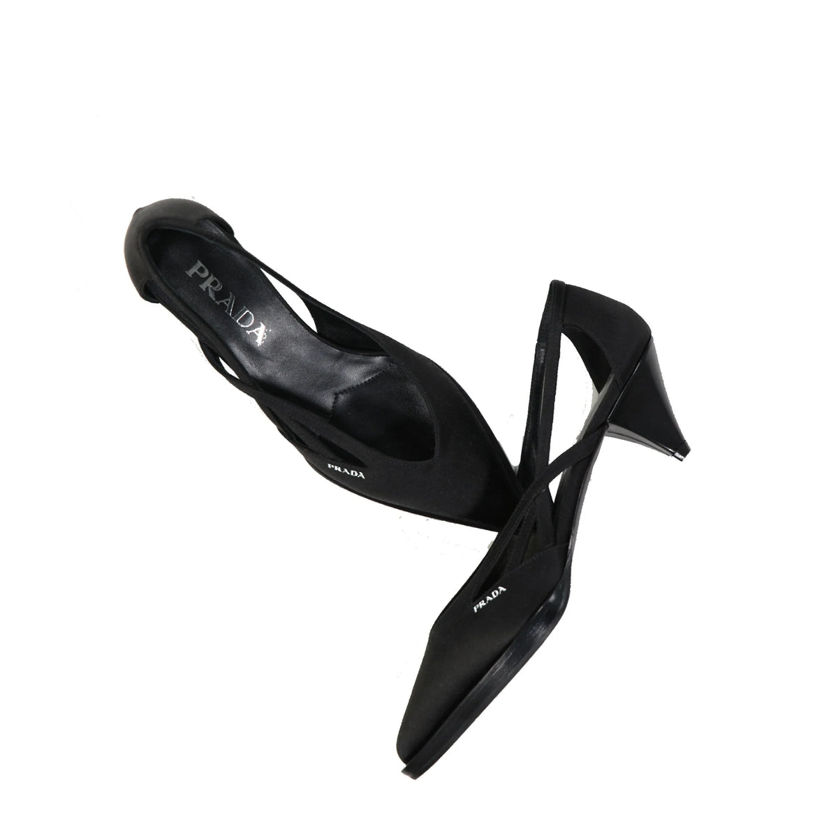 Prada 55mm Cut-Out Satin Pumps｜ヒール