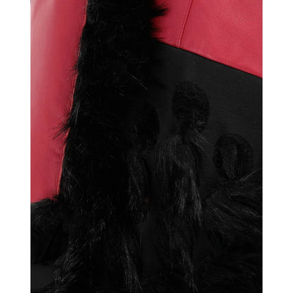 Maison Margiela Faux Fur Trimmed Leather Cape Jacket｜ジャケット