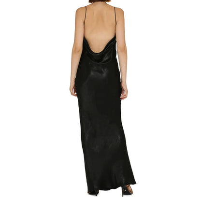 Saint Laurent Satin Long Dress｜ワンピース
