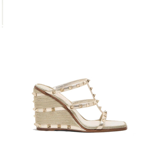 Valentino Garavani Rockstud Wedge Mules｜ローファー
