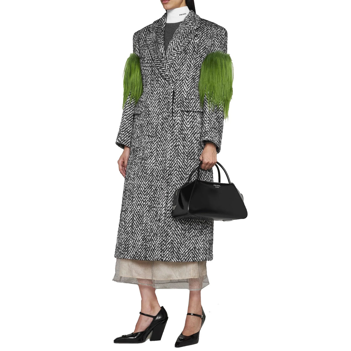 Prada Herringbone Wool Coat｜コート